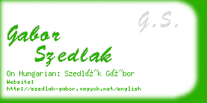 gabor szedlak business card